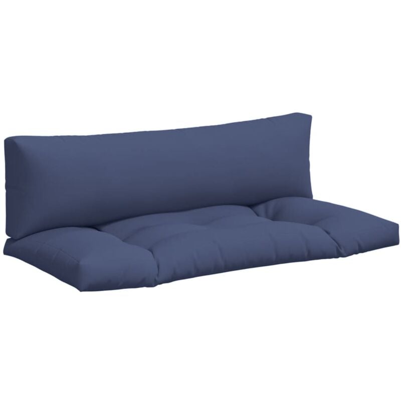 vidaXL Coussins de palette lot de 2 bleu marine tissu oxford