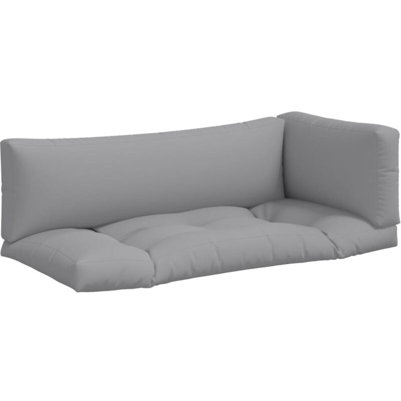 Vidaxl - Coussins de palette lot de 3 gris tissu