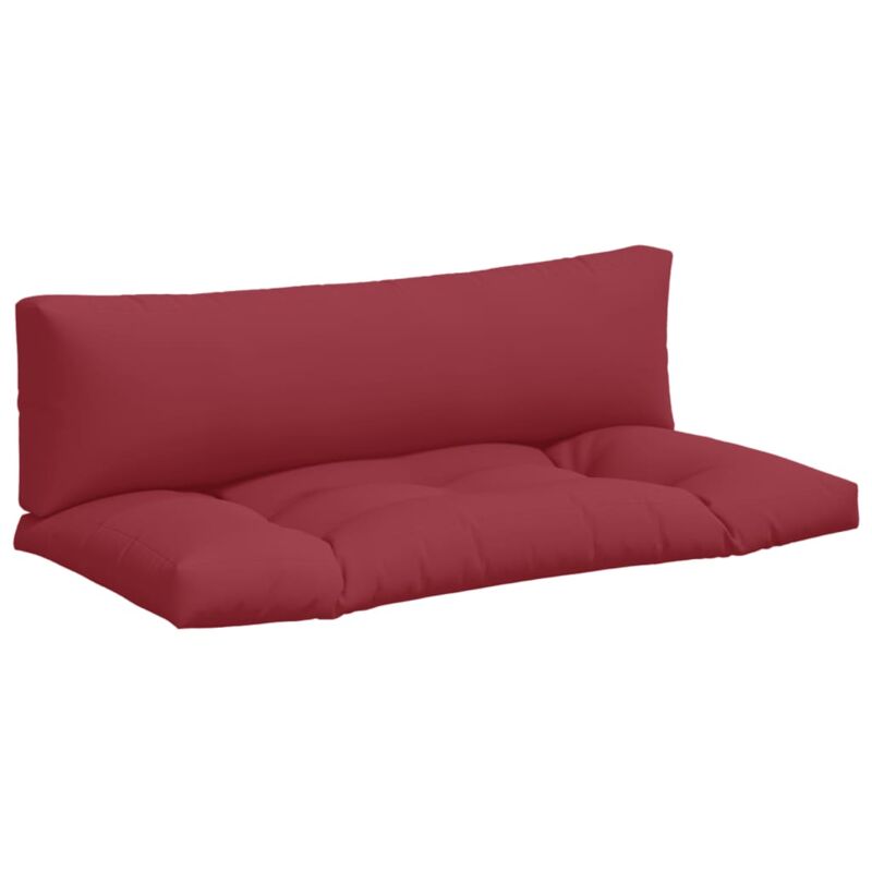 Coussins de palette 2 pcs Rouge Polyester