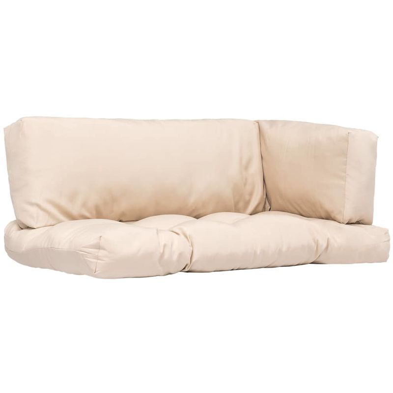 Coussins de palette 3 pcs Sable Polyester