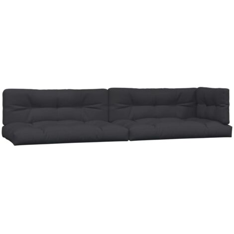 Coussins de palette 5 pcs noir tissu vidaXL