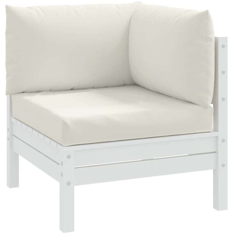 Vidaxl - Coussins de palette lot de 3 crème mélangé tissu