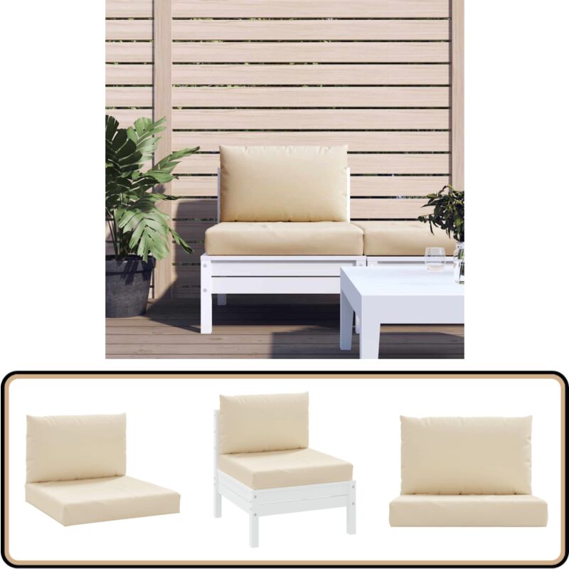 Vidaxl - Coussins de palette lot de 2 beige tissu oxford - Coussin Exterieur - Coussin Patio - Coussin Confortable - Coussin Design - Coussin Beige