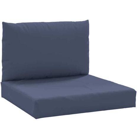 Coussins de palette lot de 2 bleu marine tissu