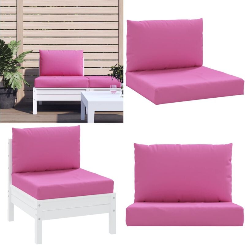 Coussins de palette lot de 2 rose tissu Oxford - Coussins De Patio - Coussins Exterieurs - Coussins Décoratifs - Coussins Confortable - Cushions