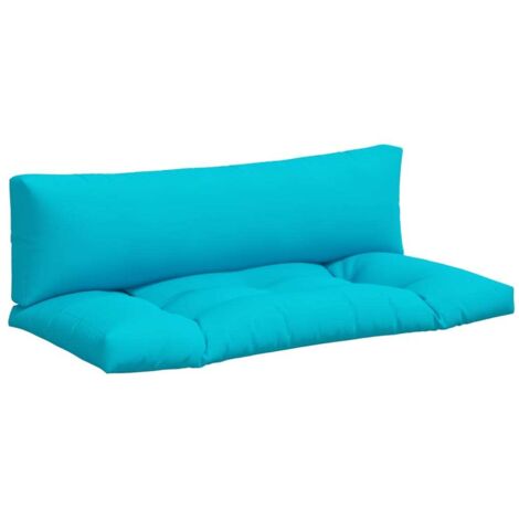 Coussins de palette lot de 2 turquoise tissu Oxford