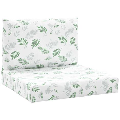 Coussins de palette lot de 2，Coussins d'extérieur motif de feuilles tissu Oxford CFW167879