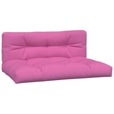 Coussins de palette lot de 2,Coussins d'extérieur rose tissu CFW135652