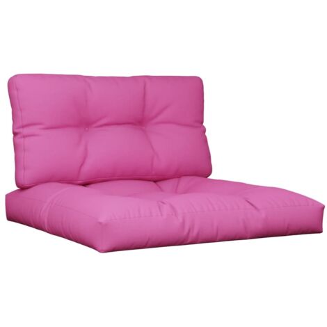Coussins de palette lot de 2,Coussins d'extérieur rose tissu CFW166450