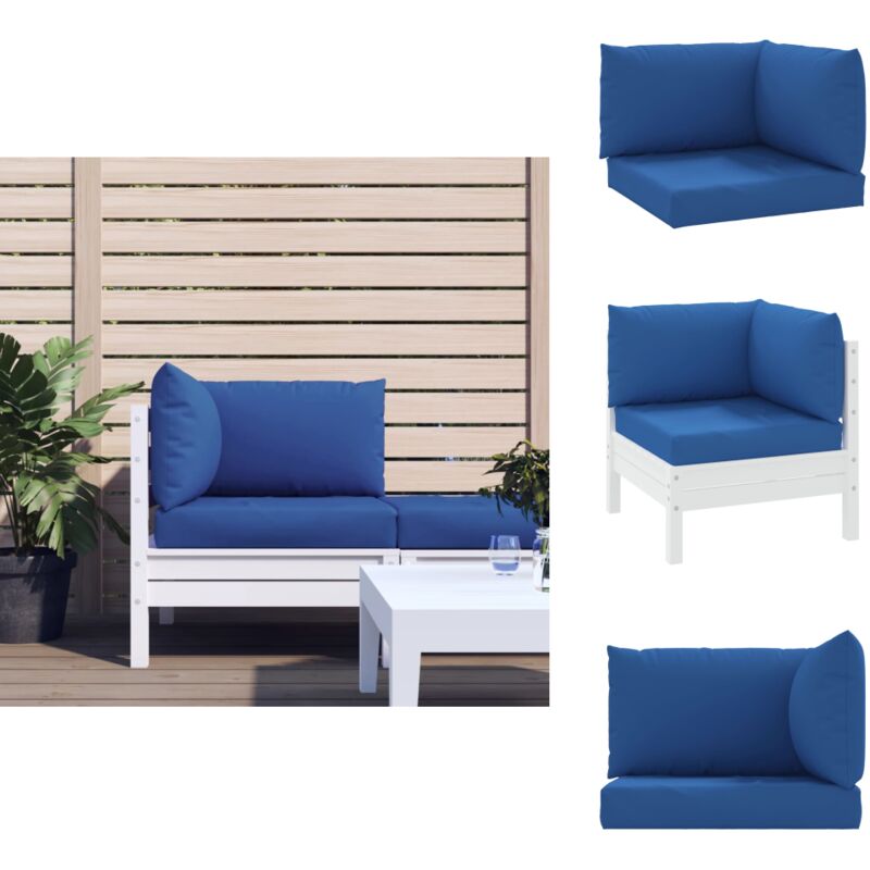 Coussins de palette lot de 3 bleu tissu oxford - Coussins De Patio - Coussins Exterieurs - Coussins Décoratifs - Coussins Confortable - Tissus Oxford
