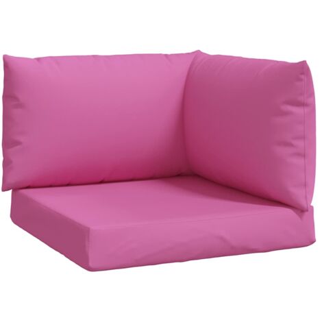 Coussins de palette lot de 3 rose tissu Oxford