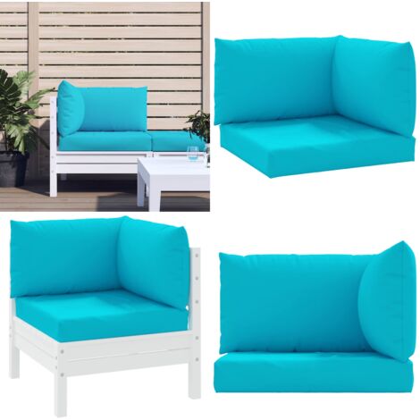 Coussins de palette lot de 3 turquoise tissu Oxford - Coussins Exterieurs - Coussins Patio - Coussins Jardin - Cushions Confortable - Cushions Design - Home & Living