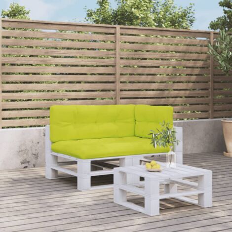 Coussins de palette lot de 3 vert vif tissu vidaXL