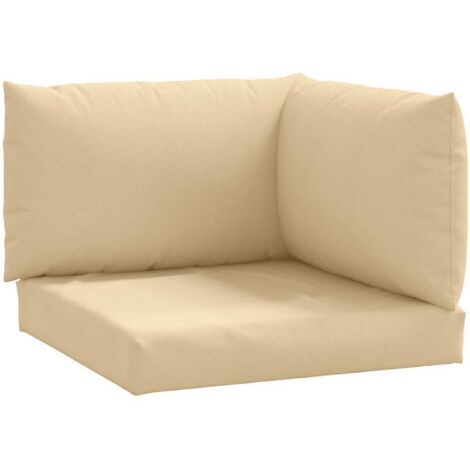 Coussins de palette lot de 3，Coussins d'extérieur beige mélangé tissu CFW611671