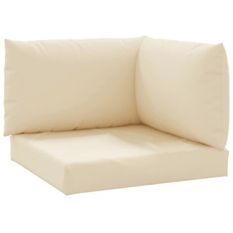 Coussins de palette lot de 3，Coussins d'extérieur beige tissu oxford CFW783567
