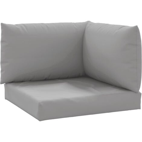 Coussins de palette lot de 3,Coussins d'extérieur gris tissu oxford CFW992262