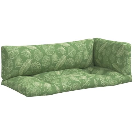 Coussins de palette lot de 3，Coussins d'extérieur motif de feuilles tissu Oxford CFW670168