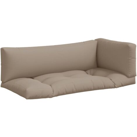 Coussins de palette lot de 3，Coussins d'extérieur taupe tissu CFW781083