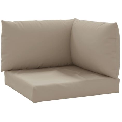 Coussins de palette lot de 3，Coussins d'extérieur taupe tissu oxford CFW567523