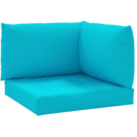Coussins de palette lot de 3，Coussins d'extérieur turquoise tissu Oxford CFW947957