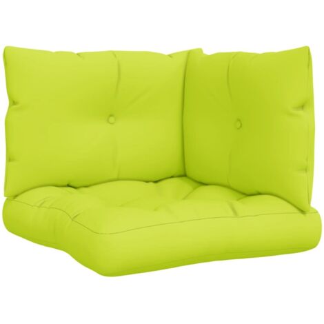 Coussins de palette lot de 3，Coussins d'extérieur vert vif tissu CFW678267