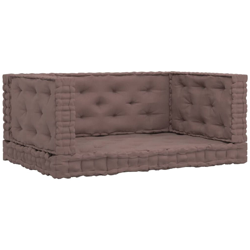 Coussins de plancher de palette 4 pcs Taupe Coton