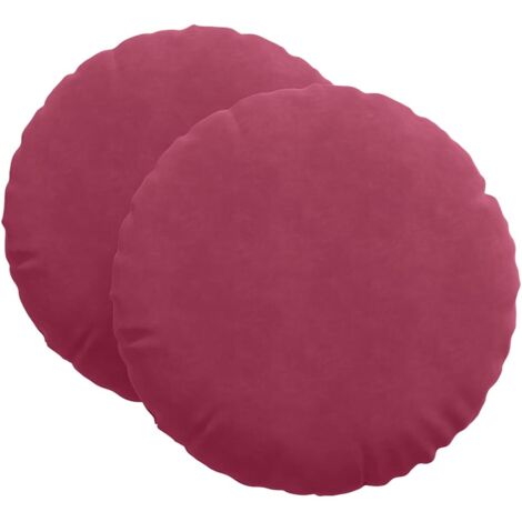 Coussins de siège 2 pcs Bordeaux Ø 80 x 29 cm Velours