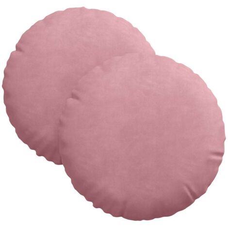 Coussins de siège 2 pcs Rose Ø 40 x 13 cm Velours CFW59178