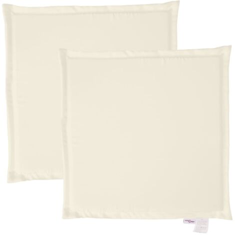 Coussins de siège de jardin lot de 2 crème 45x45x2 cm carré CFW26334