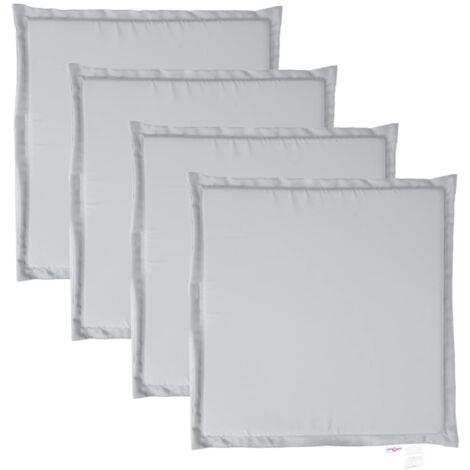Coussins de siège de jardin lot de 4 gris clair 45x45x2cm carré