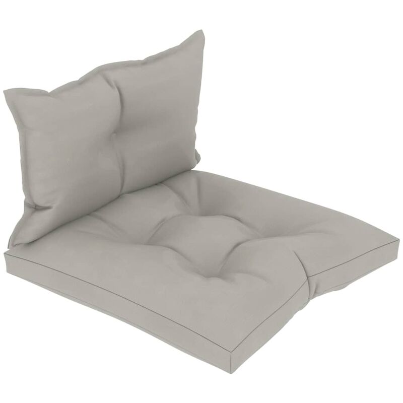 Coussins de sol canapé de palette en tissu taupe dossier et assise