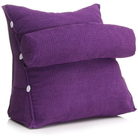 Coussins de soutien réglables, appui-tête en coton et lin, dossier, coussin triangulaire en forme de coin, soutien lombaire, canapé, chaise de bureau, oreiller de lecture, coussin décoratif.