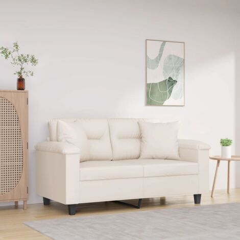 Coussins décoratifs 2 pcs Beige 40x40 Tissu microfibre