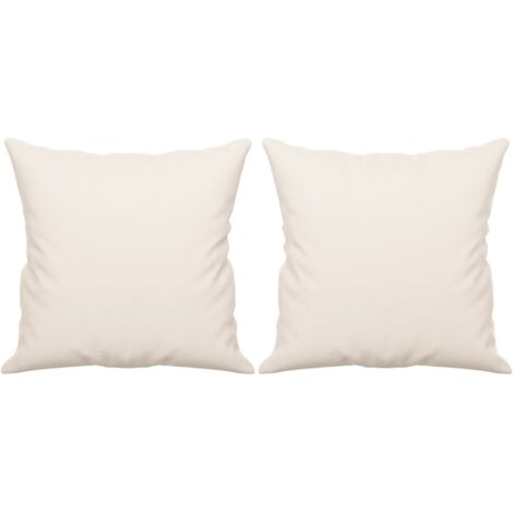 Coussins décoratifs lot de 2 Beige 40x40 cm Tissu microfibre