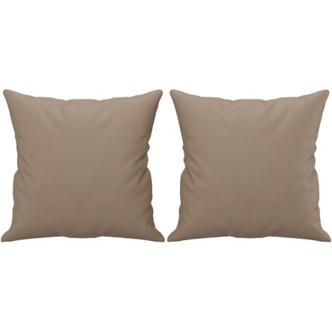 Coussins décoratifs lot de 2 Cappuccino 40x40 cm Similicuir
