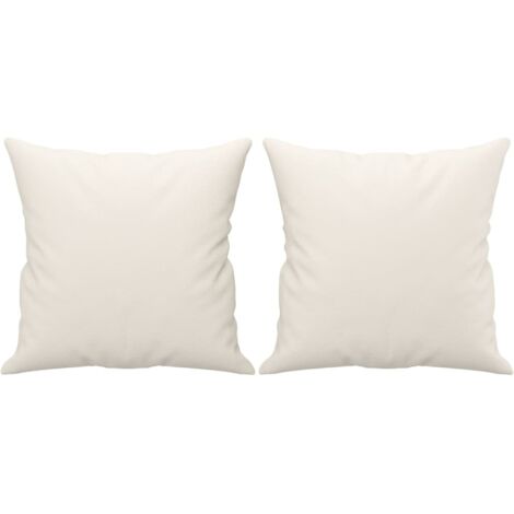 Coussins décoratifs lot de 2 Crème 40x40 cm Similicuir