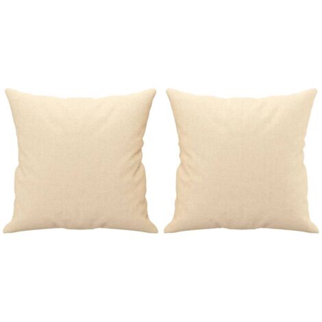 Coussins décoratifs lot de 2 Crème 40x40 cm Tissu