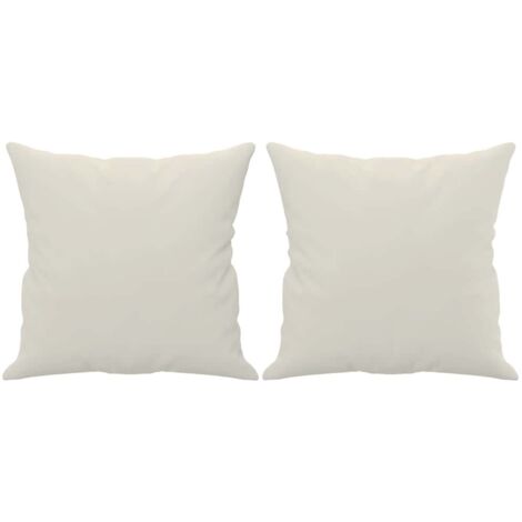 Coussins décoratifs lot de 2 Crème 40x40 cm Velours