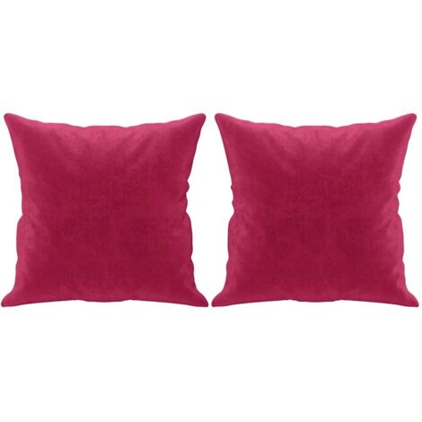 Coussins décoratifs lot de 2 Rouge bordeaux 40x40 cm Velours