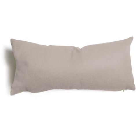Coussins de'coratifs tulipe 6 pie'ces avec housses amovibles 60% polyester 40% coton gris tourterelle 60x30 cm remplissage noeud silicone 100% polyester