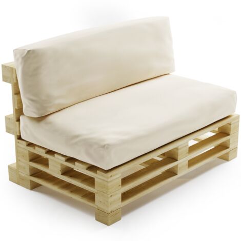 Coussins Palette Déhoussable Imperméable - LOT Beige Bananair Fabriqué en France