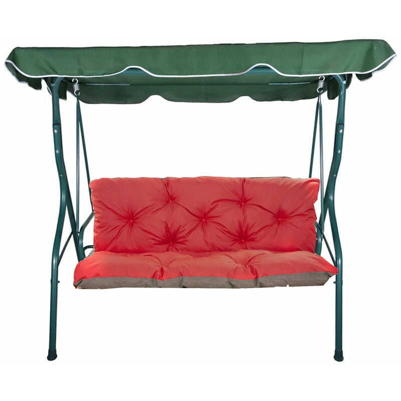 Setgarden - Coussins pour balancelle extérieur 180 x 50 x 50cm, Coussins de balancelle 3-2 places Rouge