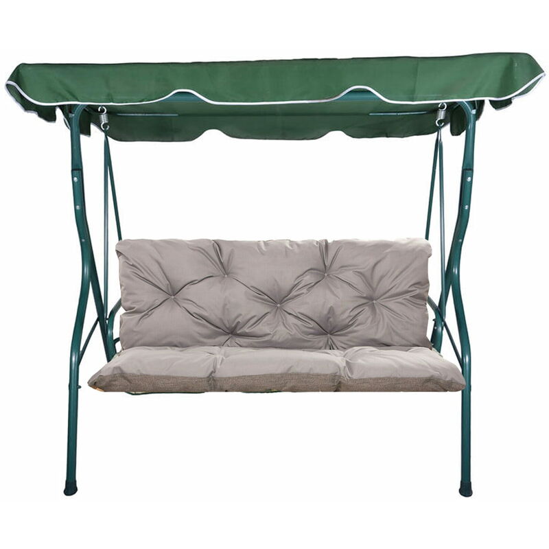 Setgarden - Coussins pour balancelle extérieur 180 x 60 x 50cm, Coussins de balancelle 3-2 places Gris