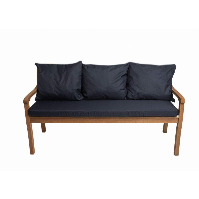 Coussins pour banc 150x60x7/3x50x56cm, coussins pour Banquette jardin Bleu foncé, coussins pour banc interieur, Coussins 3places pour balancelle