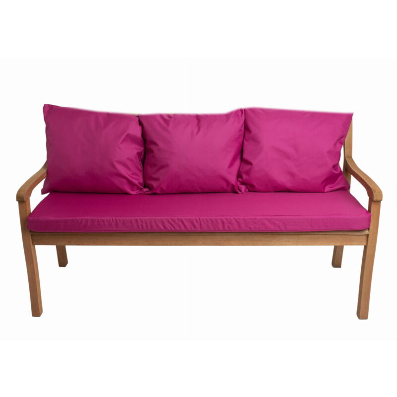 Coussins pour banc extérieur 140x50x7/3x50x56cm, Coussins pour Banquette de jardin Rose, Coussins pour banc 3 places, Coussin pour balancelle