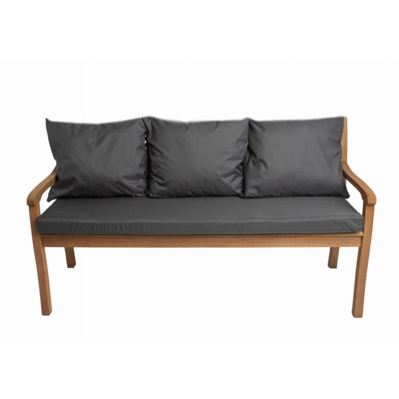 Setgarden - Coussins pour banc extérieur 140x60x7/3x50x56cm, Coussins pour Banquette de jardin Anthracite, Coussins pour banc 3 places, Coussin pour