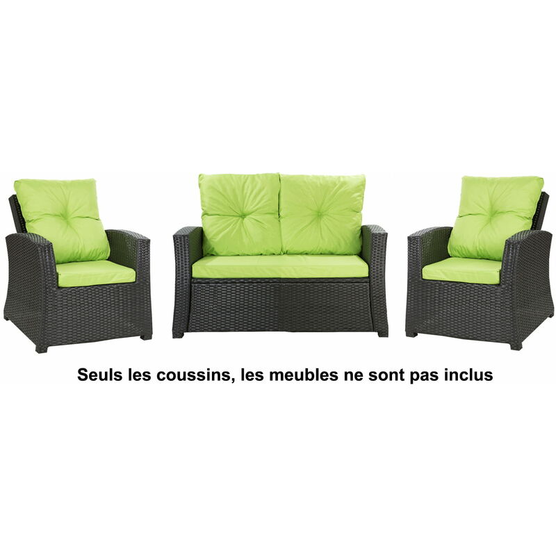 Setgarden - Coussins pour canapé, coussins pour banc, coussins pour mobilier de jardin extérieur, coussins de balançoire, coussins rotin, Chaux