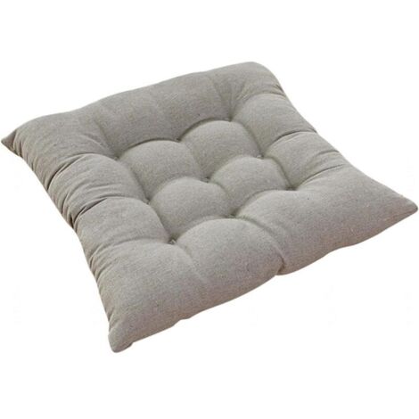 Coussins pour Chaise 40 X 40 X 8 Cm, Galette De Chaise De Jardin，Coussin Épaissi, Coussin en Coton, pour Intérieur Et Extérieur Terrasse Balcon Canapé, Grisclair, Lotde2