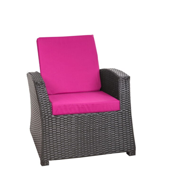 Coussins de chaise en résine tressée 56x52x7cm Lot de 2 coussins de chaise extérieur, Coussin de fauteuil de jardin Beige, Coussin avec dossier