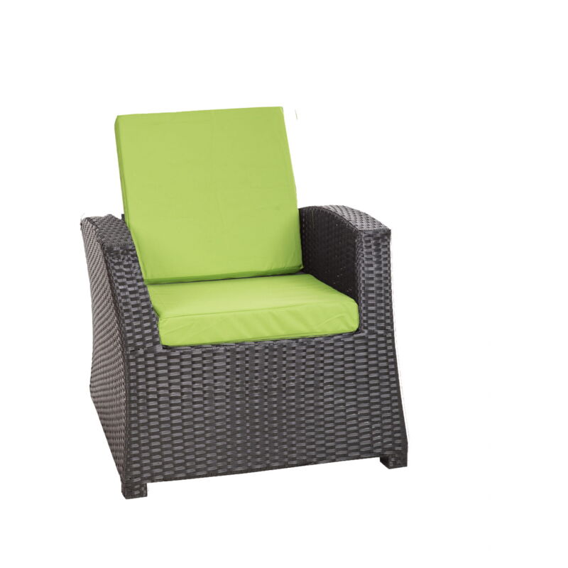 Setgarden - Coussins de chaise en résine tressée 56x52x7cm Lot de 2 coussins de chaise extérieur, Coussin de fauteuil de jardin Bleu foncé, Coussin